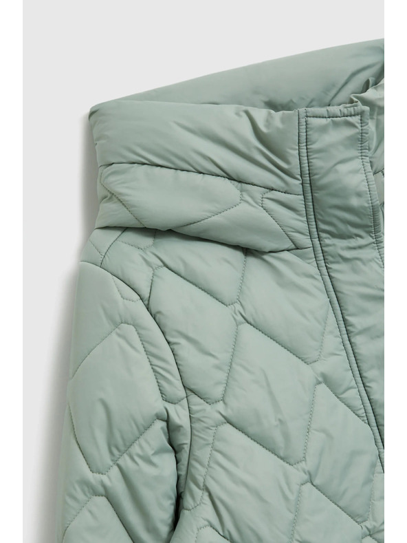 Moodo Prošivena jakna s kapuljačom maslinasta Moodo