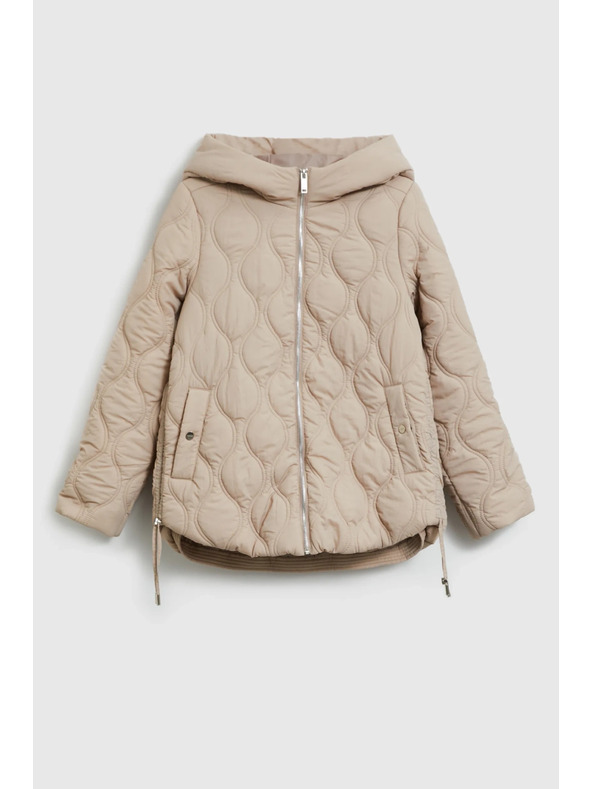 Moodo Prošivena jakna s kapuljačom bež Moodo