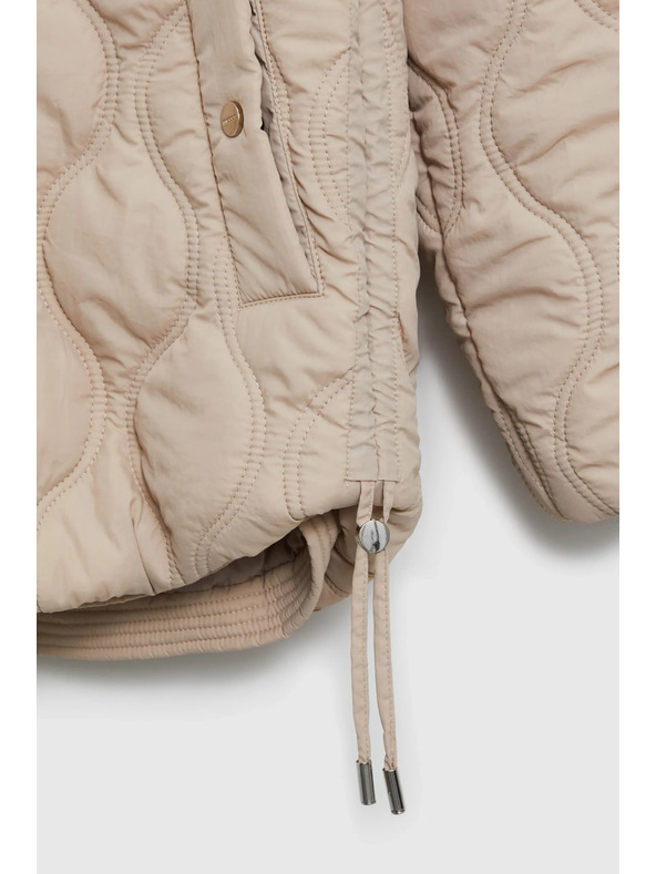 Moodo Prošivena jakna s kapuljačom bež Moodo