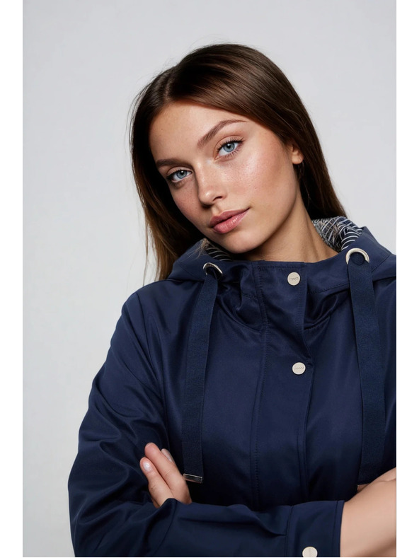 Moodo Tamno plava jakna parka Moodo