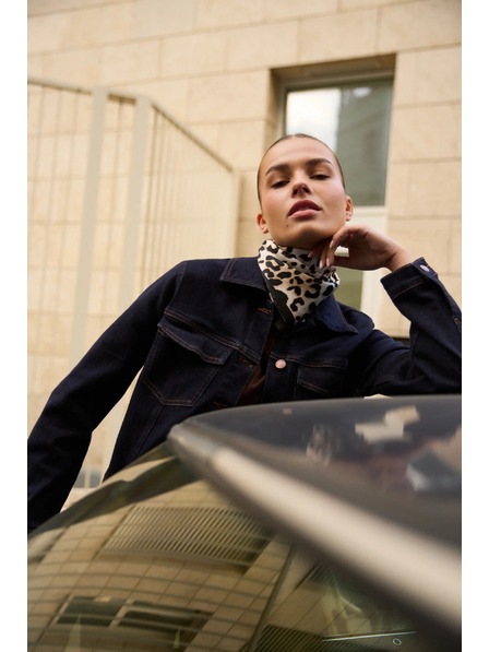 Moodo Tamno plava traper jakna Moodo