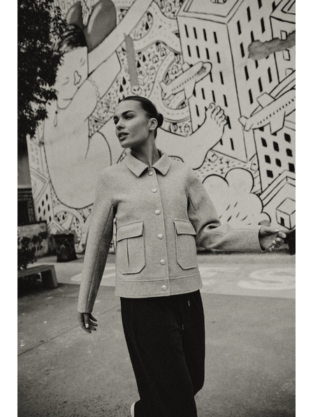 Moodo Kratka jakna siva Moodo