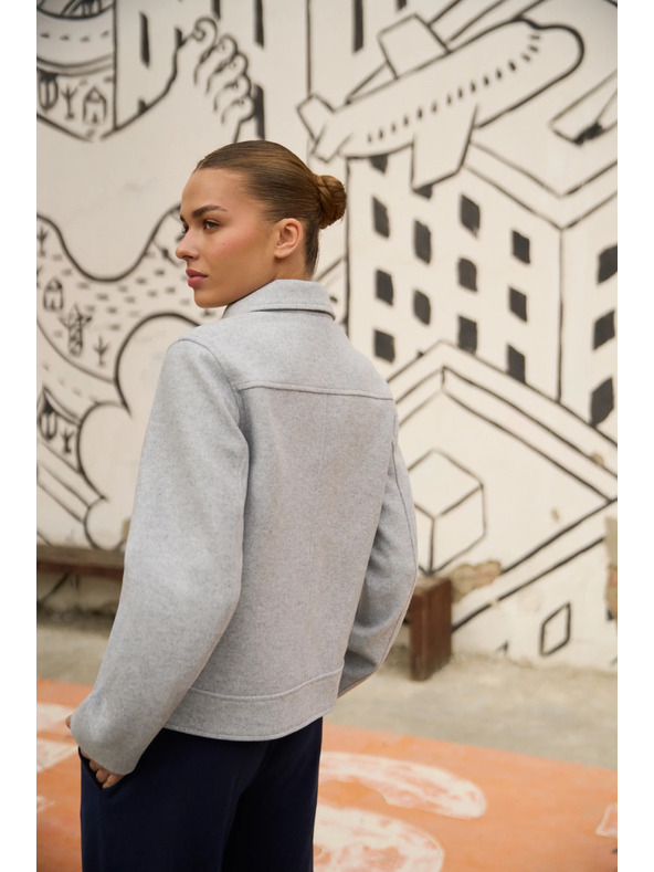 Moodo Kratka jakna siva Moodo