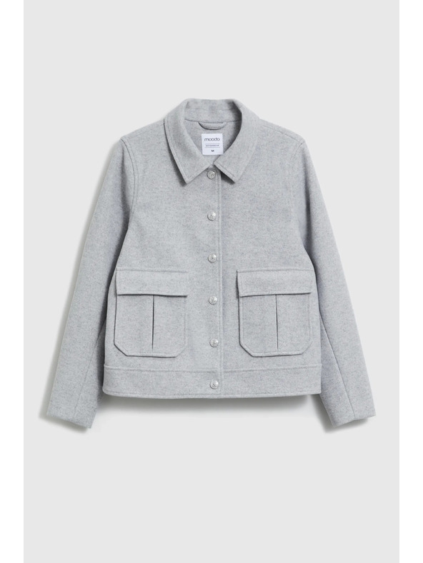 Moodo Kratka jakna siva Moodo