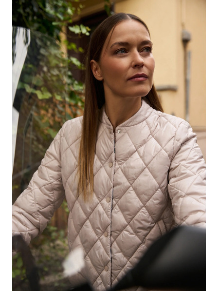 Moodo Obostrana prošivena bež jakna Moodo