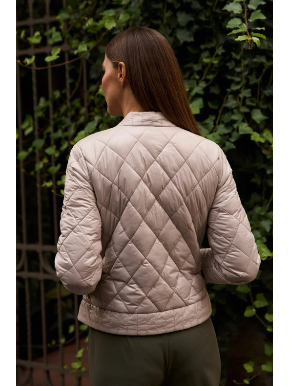 Moodo Obostrana prošivena bež jakna Moodo