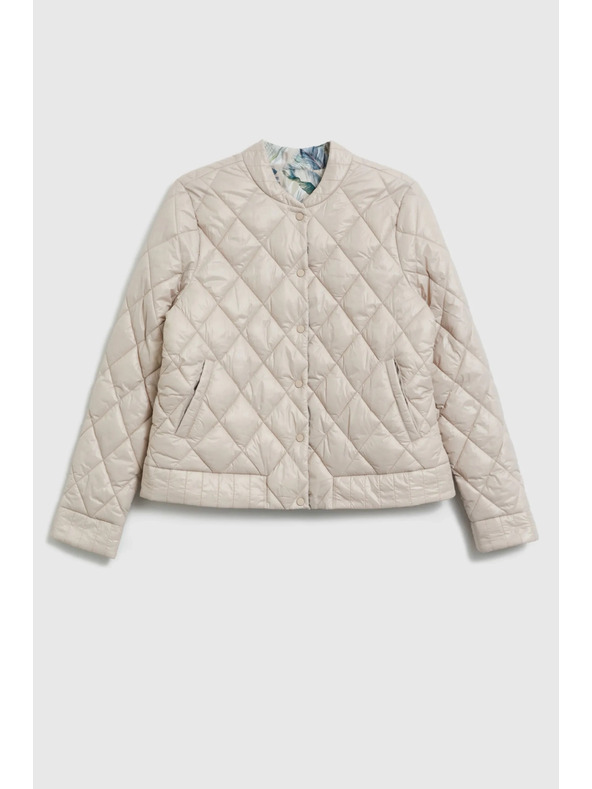 Moodo Obostrana prošivena bež jakna Moodo