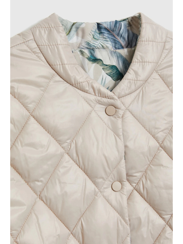 Moodo Obostrana prošivena bež jakna Moodo