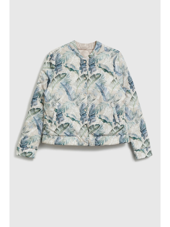 Moodo Obostrana prošivena bež jakna Moodo