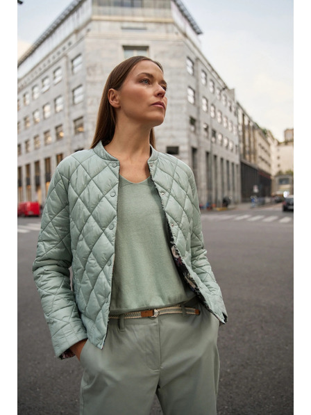 Moodo Obostrana prošivena maslinasta jakna Moodo