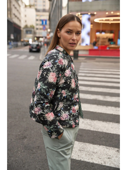 Moodo Obostrana prošivena maslinasta jakna Moodo