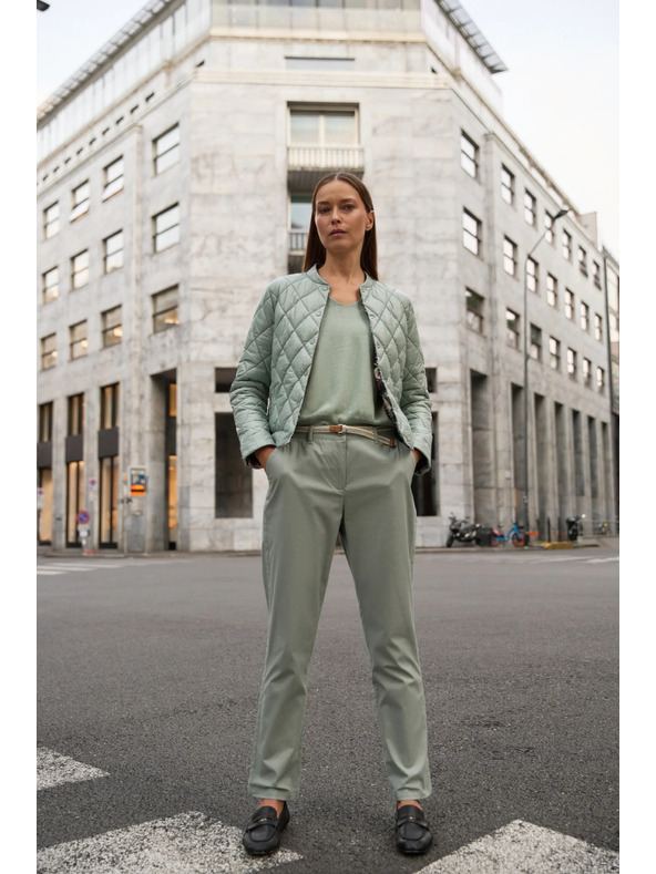 Moodo Obostrana prošivena maslinasta jakna Moodo