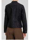 Moodo Crna jakna od imitacije kože Moodo