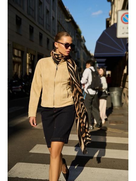 Moodo Glatka jakna bež Moodo