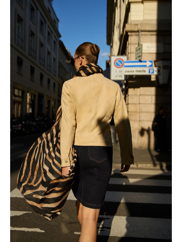 Moodo Glatka jakna bež Moodo