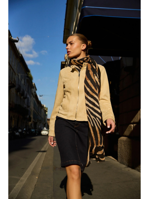 Moodo Glatka jakna bež Moodo