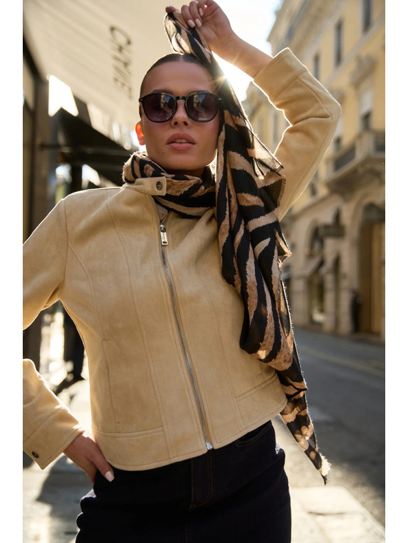 Moodo Glatka jakna bež Moodo