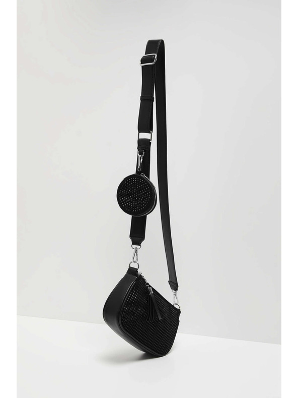 Moodo Crna torba preko ramena sa zatvaračem Moodo