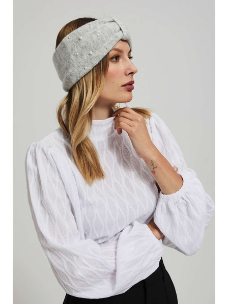 Moodo Pletena siva traka za glavu Moodo