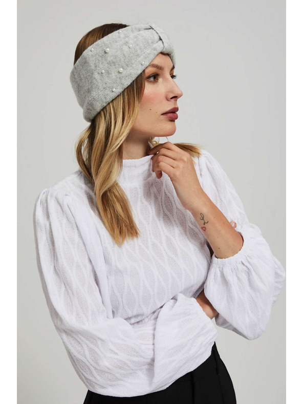 Moodo Pletena siva traka za glavu Moodo