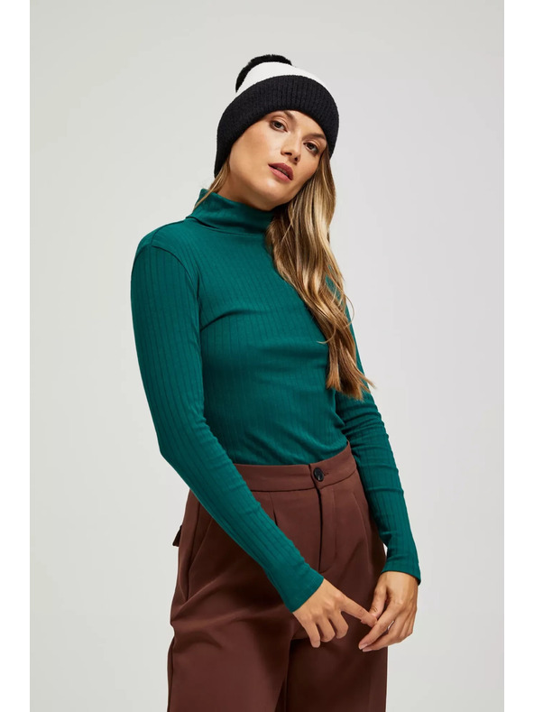 Moodo Kapa s pomponom crno-bijela Moodo