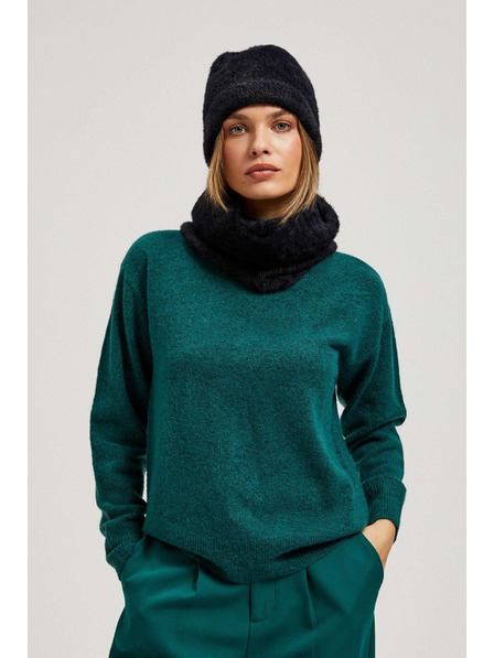 Moodo Topla krznena kapa crna Moodo