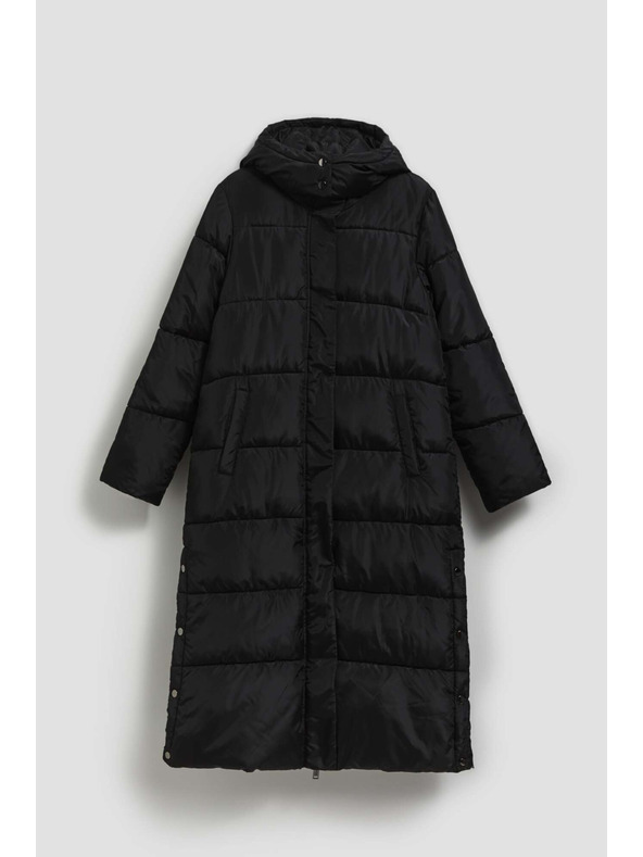 Moodo Prošivena jakna s kapuljačom crna Moodo