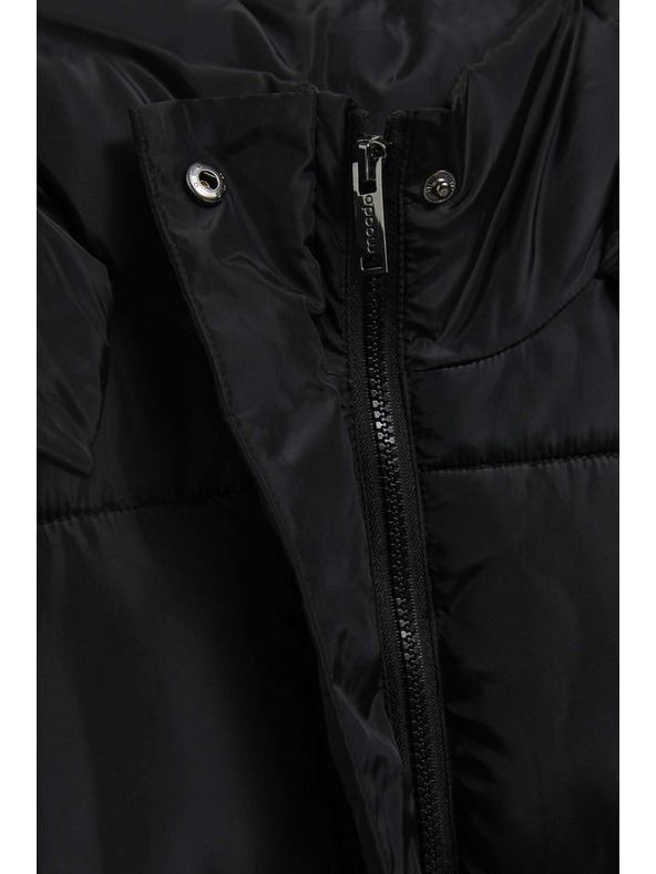 Moodo Prošivena jakna s kapuljačom crna Moodo