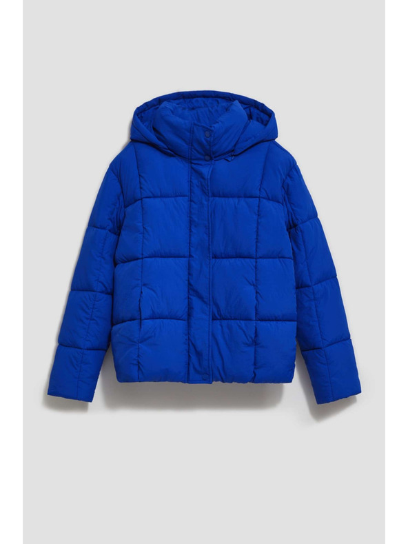 Moodo Kratka prošivena jakna s kapuljačom tamno plava Moodo