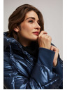 Moodo Metalna prošivena jakna tamno plava Moodo