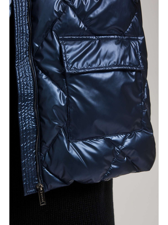 Moodo Metalna prošivena jakna tamno plava Moodo