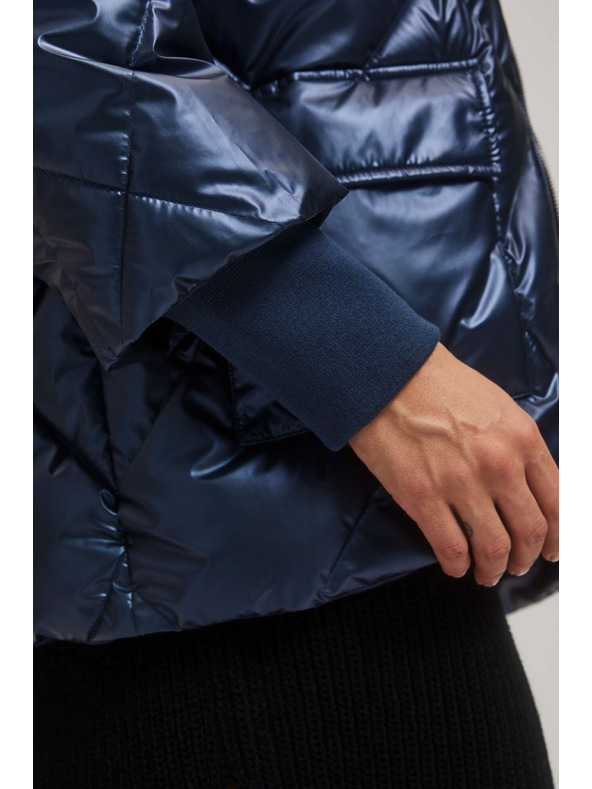 Moodo Metalna prošivena jakna tamno plava Moodo