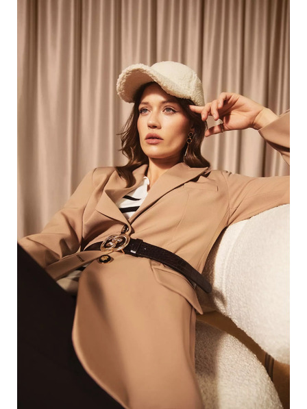 Moodo Jednostrano sako tamno bež Moodo