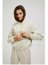 Moodo Bež bomber jakna s džepovima Moodo