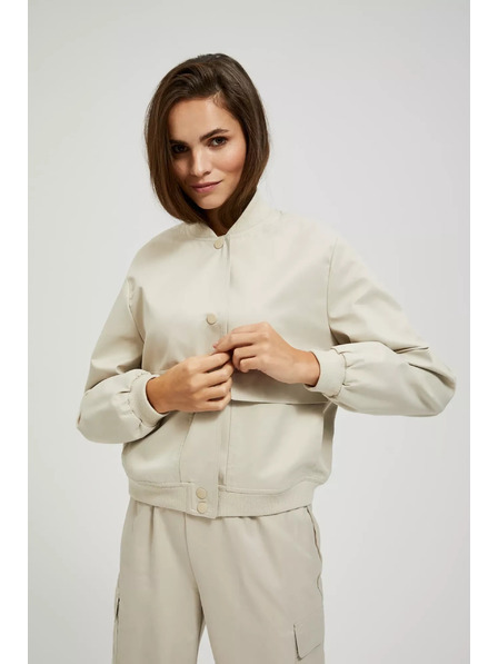 Moodo Bež bomber jakna s džepovima Moodo