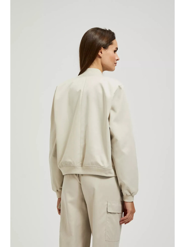 Moodo Bež bomber jakna s džepovima Moodo