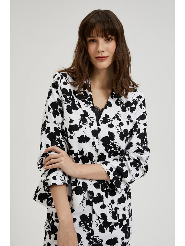 Moodo Sako s 3/4 rukavima crno-bijelo Moodo