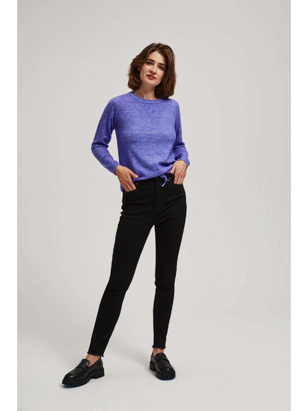 Moodo Uske traperice sa srednjim strukom crne Moodo