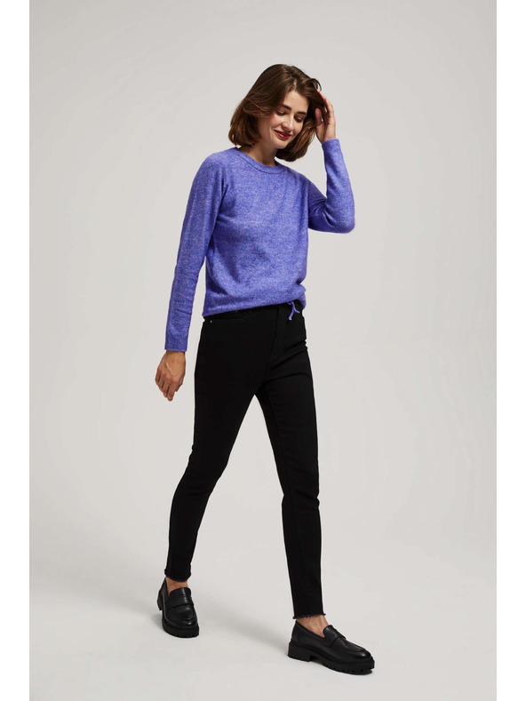 Moodo Uske traperice sa srednjim strukom crne Moodo