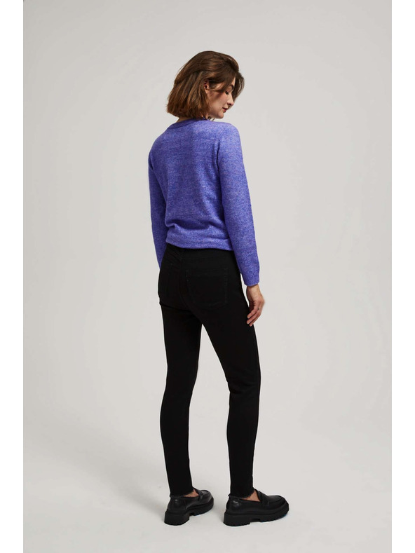 Moodo Uske traperice sa srednjim strukom crne Moodo