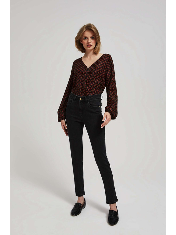 Moodo Skinny crne traperice Moodo