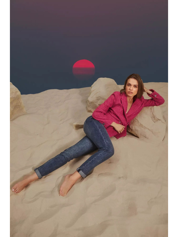 Moodo Tamno plave boyfriend traperice Moodo