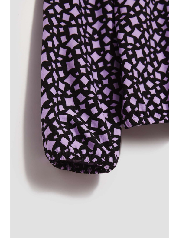 Moodo Uzorkovana bluza s V-izrezom u lavandi Moodo