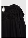 Moodo Crna majica s čipkom Moodo
