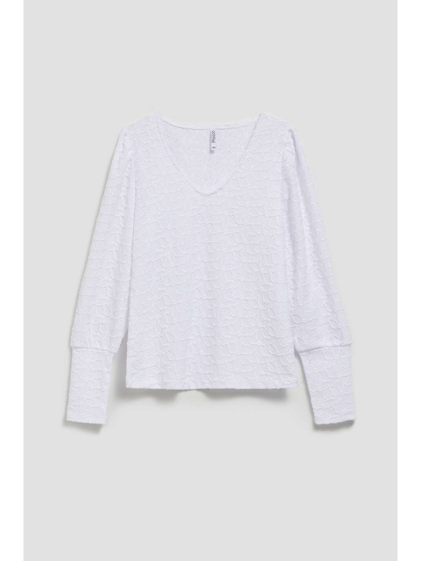 Moodo Azurna bluza s V-izrezom Moodo