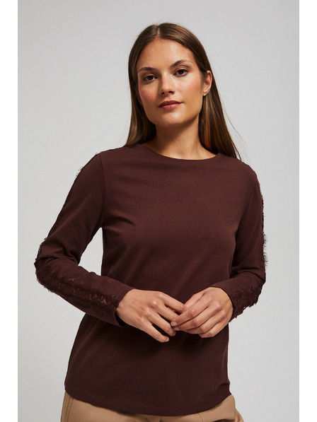 Moodo Majica s čipkom na rukavima Moodo