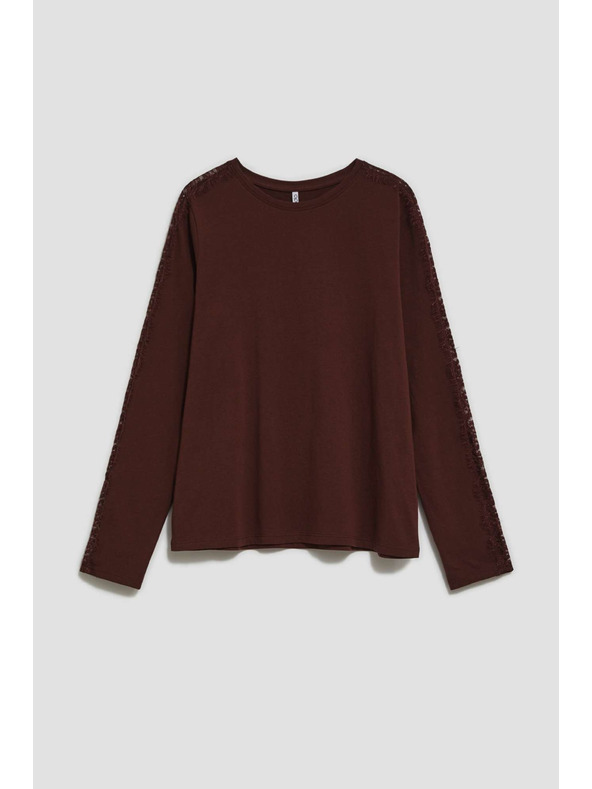 Moodo Majica s čipkom na rukavima Moodo