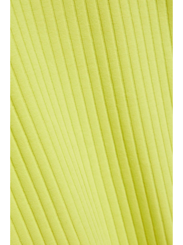 Moodo Rebrasta bluza s rolkom u limun boji Moodo