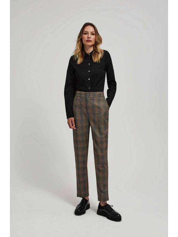 Moodo Sive karirane hlače Moodo