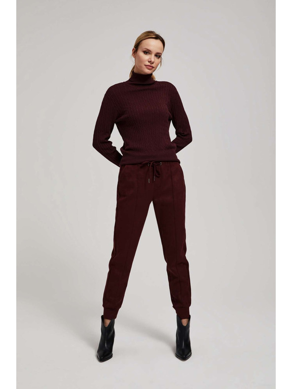 Moodo Kestenjaste hlače sa vezicama Moodo